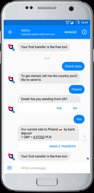 Azimo lance le premier bot Facebook au monde pour les transferts d’argent internationaux