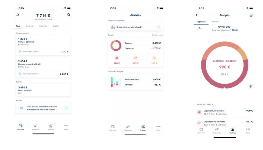 La nouvelle application Linxo La nouvelle application Linxo
