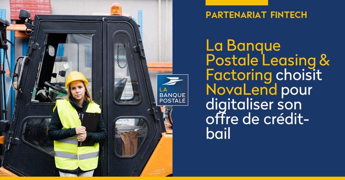 La Banque Postale s’associe à la fintech NovaLend pour digitaliser son offre de crédit-bail