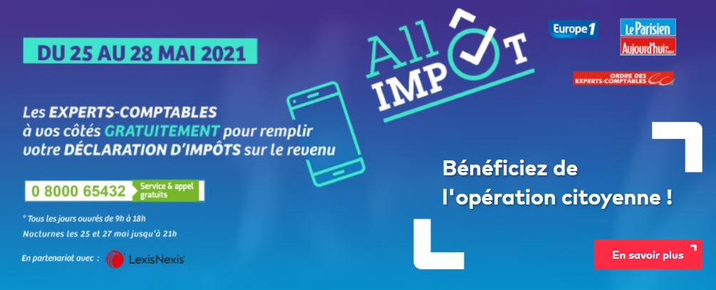 Grande mobilisation citoyenne des  experts-comptables du 25 au 28 mai pour aider les contribuables à remplir leur déclaration d’impôts