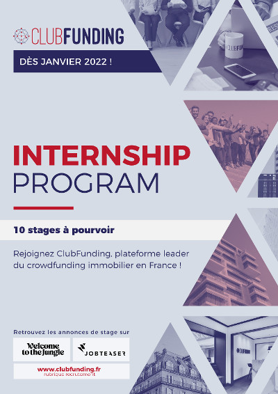 ClubFunding lance la première édition de son "Internship Program" à destination de jeunes talents ClubFunding lance la première édition de son "Internship Program" à destination de jeunes talents