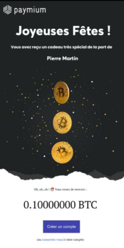 Paymium propose à ses clients d’offrir des Bitcoins pour les fêtes de fin d’année Paymium propose à ses clients d’offrir des Bitcoins pour les fêtes de fin d’année