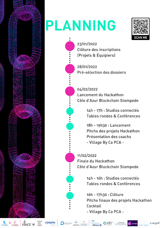 Participez au Hackathon Côte d'Azur Blockchain Stampede du 4 au 11 février ! Participez au Hackathon Côte d'Azur Blockchain Stampede du 4 au 11 février !
