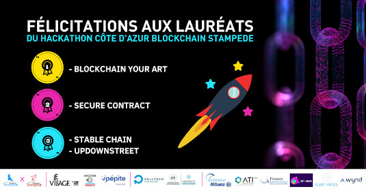 Franc succès pour le premier Hackathon Côte d'Azur Blockchain Stampede !