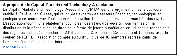 L'industrie financière suisse réalise avec succès des transactions boursières sur produits d'investissement tokenisés