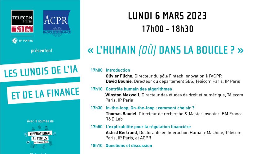 Les lundis de l'IA et de la finance  #5 – L’humain (où) dans la boucle ?