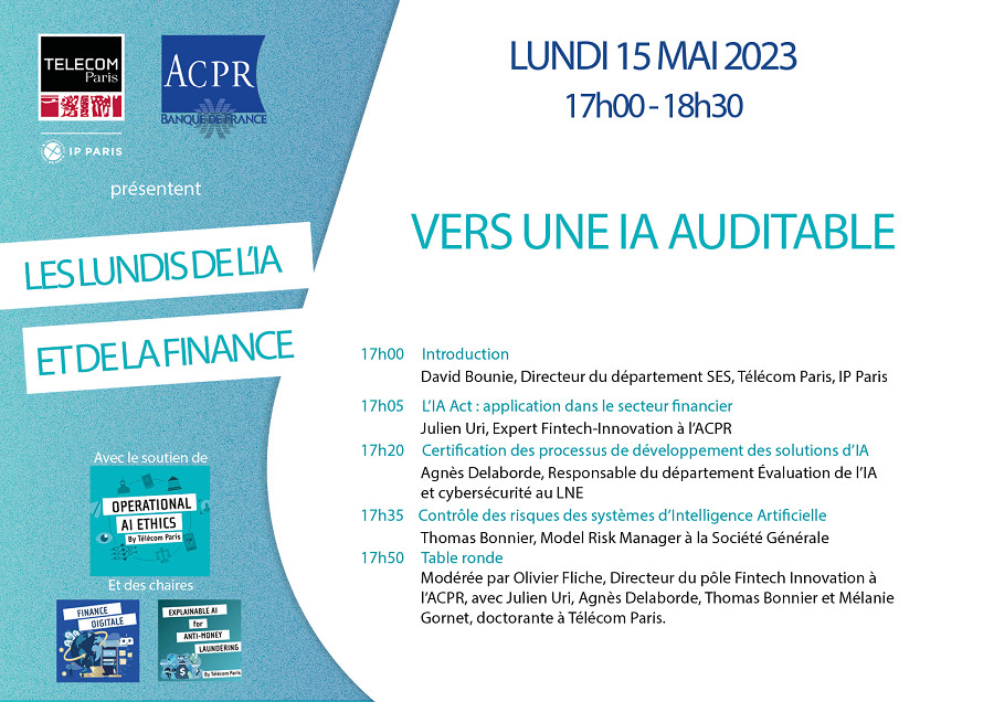 Les lundis de l'IA et de la finance #6 – Vers une IA auditable Les lundis de l'IA et de la finance #6 – Vers une IA auditable