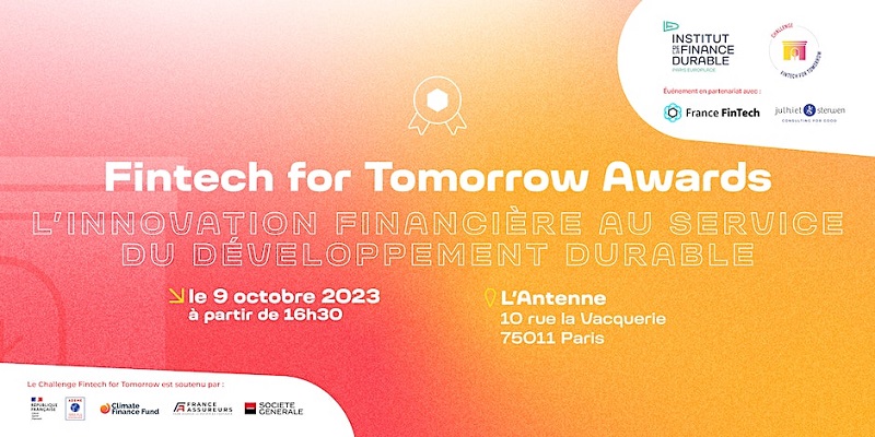 Fintech For Tomorrow Awards - L'innovation financière au service du développement durable