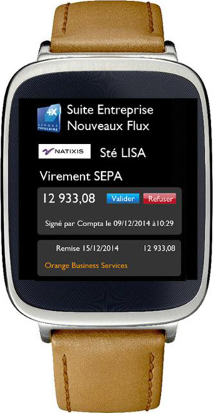 Banque Populaire s’apprête à lancer la première application bancaire professionnelle dédiée aux montres connectées Banque Populaire s’apprête à lancer la première application bancaire professionnelle dédiée aux montres connectées