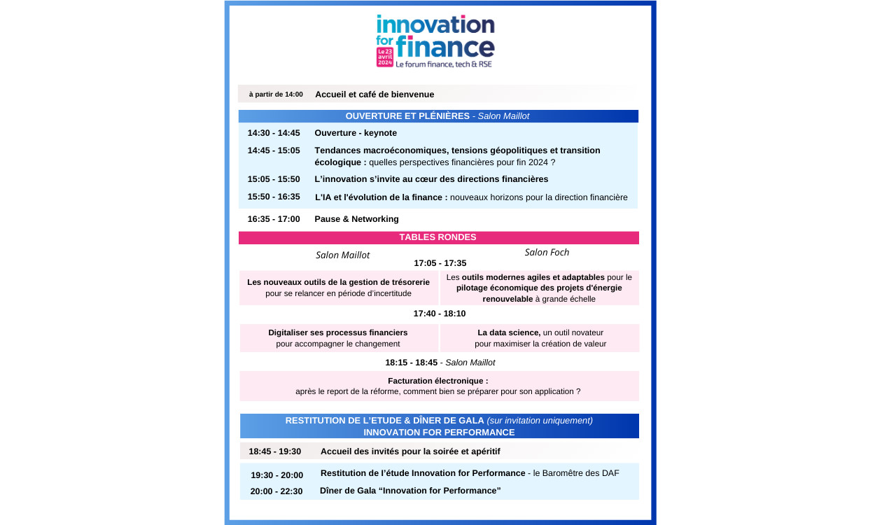 Innovation for Finance - Le forum finance, tech & RSE Innovation for Finance - Le forum finance, tech & RSE