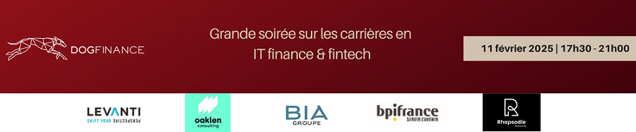 Participez à une soirée networking innovante sur les métiers de l'IT Finance & Fintech Participez à une soirée networking innovante sur les métiers de l'IT Finance & Fintech