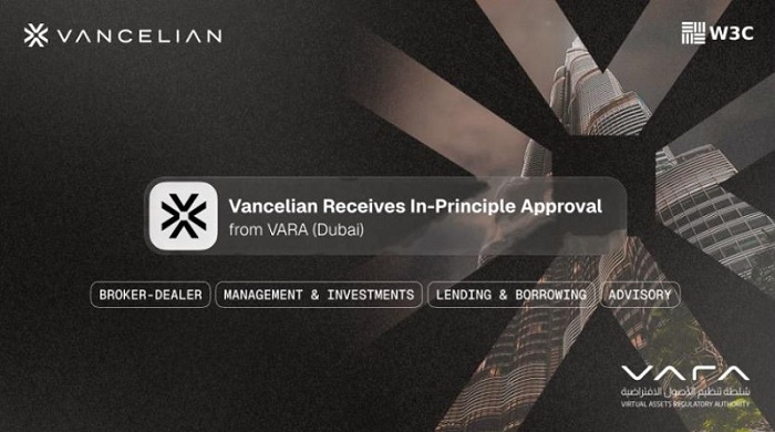 Vancelian obtient le In-Principle Approval de la Virtual Assets Regulatory Authority (VARA) de Dubaï