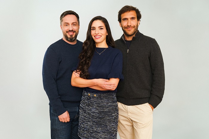 Les fondateurs de Pivot : Romain Libeau, Estelle Giuly et Marc-Antoine Lacroix
