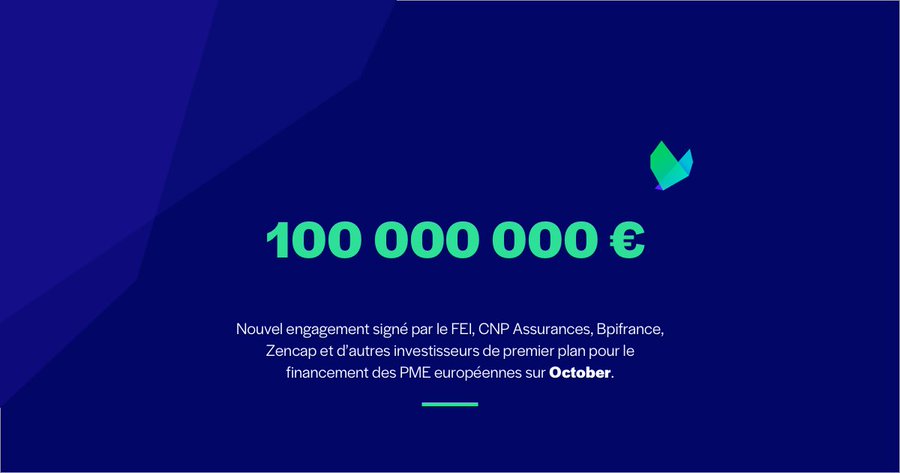 October annonce un nouvel engagement de 100 M€ du Fonds Européen d’Investissement