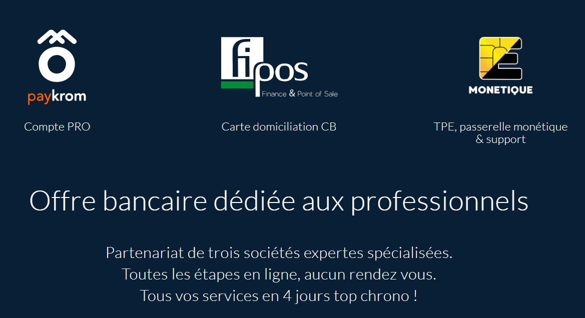 paykrom, FiPOS et E-monétique s’allient pour créer une offre bancaire dédiée aux professionnels paykrom, FiPOS et E-monétique s’allient pour créer une offre bancaire dédiée aux professionnels