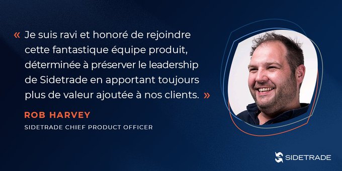 Rob Harvey nommé Chief Product Officer de Sidetrade