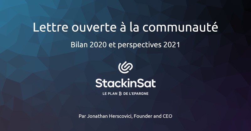 Lettre ouverte à la communauté - Bilan 2020 et perspectives 2021
