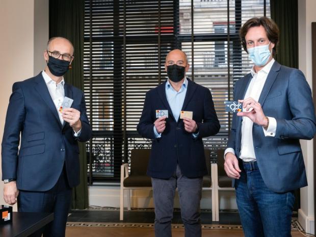 De gauche à droite : Paul de Leusse, Stéphane Richard, Damien Dupouy