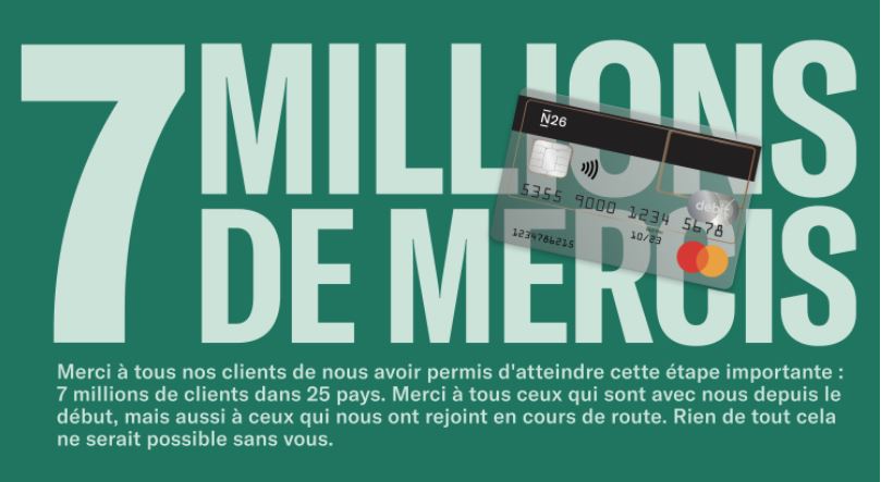 La banque mobile N26 fête ses 6 ans avec 7 millions de clients