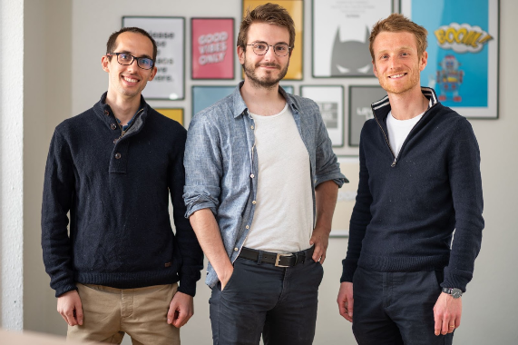 Les trois co-fondateurs d’Agicap. De gauche à droite : Sébastien Beyet, CEO - Lucas Bertola, CTO et Clément Mauguet, Chief of Global Expansion – Copyright : Agicap