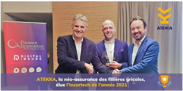 Atekka remporte le prix de l’Insurtech de l’année 2021 Atekka remporte le prix de l’Insurtech de l’année 2021