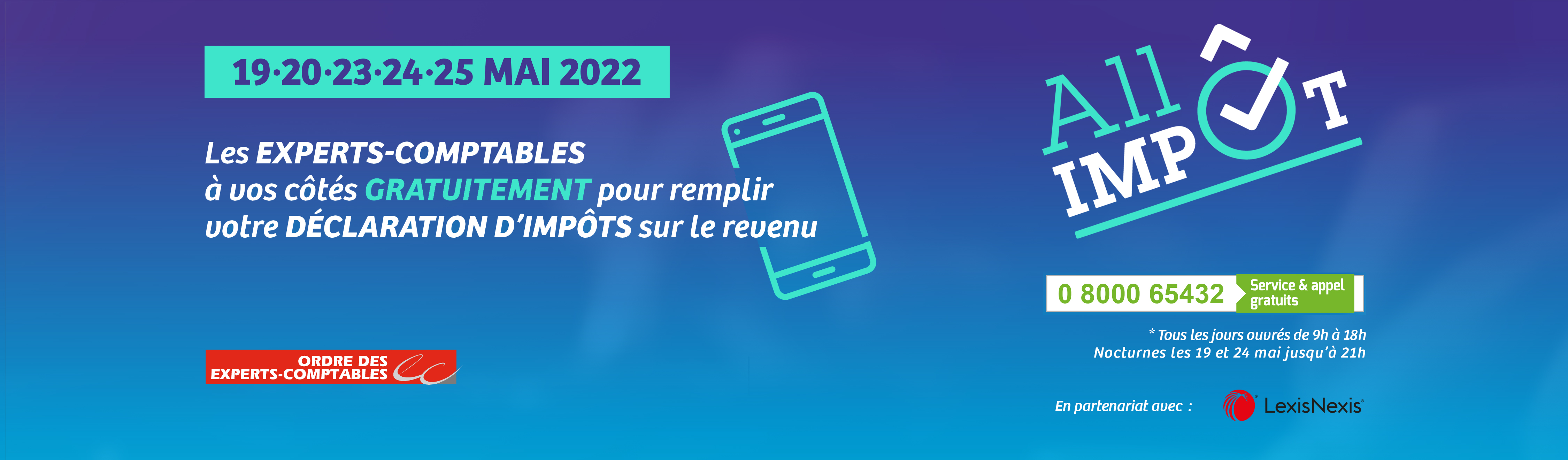 ALLO IMPÔT 2022 : du 19 au 25 mai, les experts-comptables répondent à toutes vos questions !  ­ ­