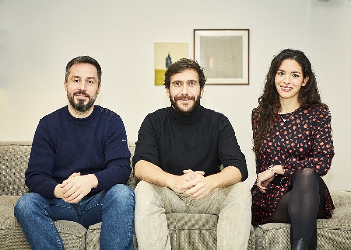 Les fondateurs de Pivot : Romain Libeau, Marc-Antoine Lacroix et Estelle Giuly