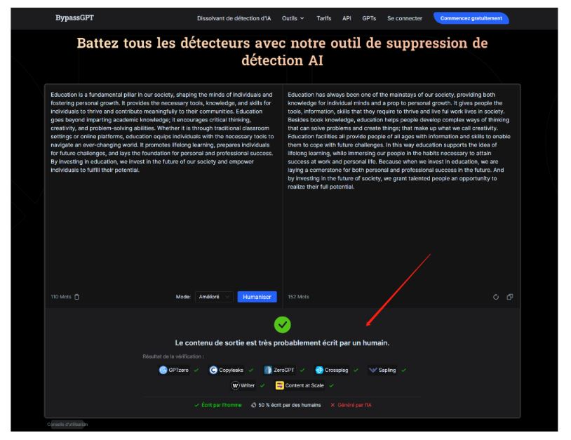 Revue de BypassGPT : Comment Il Transforme le Contenu Généré par l'IA en Texte Indétectable et Humain