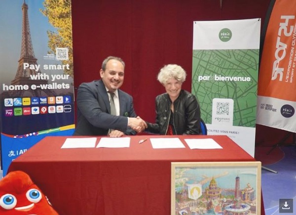 Le directeur général d'Alipay+ pour l'Europe, Pietro Candela, a rencontré Corinne Menegaux, directrice générale de Paris je t'aime, lors d'une cérémonie de signature organisée à Paris pour saluer le nouveau partenariat.