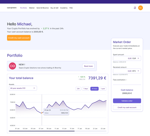 Sopra Steria permet aux banques de se lancer dans les Crypto-actifs avec une offre complète et sur-mesure