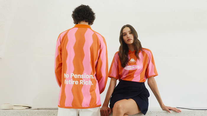 Trade Republic et la marque italienne iconique Kappa lancent un maillot en édition limitée “Retire Rich” Trade Republic et la marque italienne iconique Kappa lancent un maillot en édition limitée “Retire Rich”