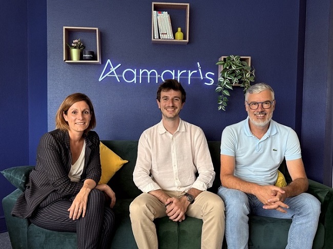 Marion Mogan, DG juridique d’Amarris, Charles Martin, dirigeant de Lexflow, Cédric Gaborit, DG expertise-comptable d’Amarris