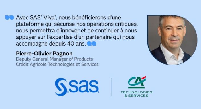 Le Crédit Agricole renouvelle son partenariat stratégique avec SAS Institute France