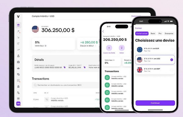 Vivid introduit des Comptes Intérêts professionnels en USD et GBP, rémunérés jusqu’à 5 %