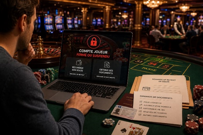 Casino en ligne : comment récupérer son solde et ses documents après fermeture de compte ?