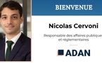 Nicolas Cervoni nommé Responsable des affaires publiques et réglementaires de l'Adan