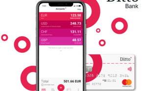 Ditto Bank, banque mobile française nouvelle génération, officialise son lancement commercial