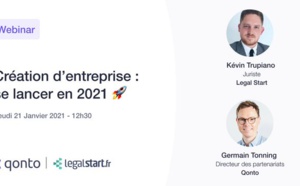 Webinar Création d'entreprise : se lancer en 2021 !