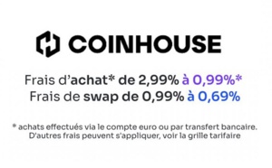 Coinhouse dévoile ses nouveaux tarifs
