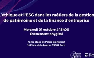Éthique et ESG dans les métiers de la gestion de patrimoine et de la finance d’entreprise Éthique et ESG dans les métiers de la gestion de patrimoine et de la finance d’entreprise