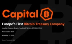 Capital ₿ devient la première « Bitcoin Treasury Company » européenne à voir ses actions tokenisées