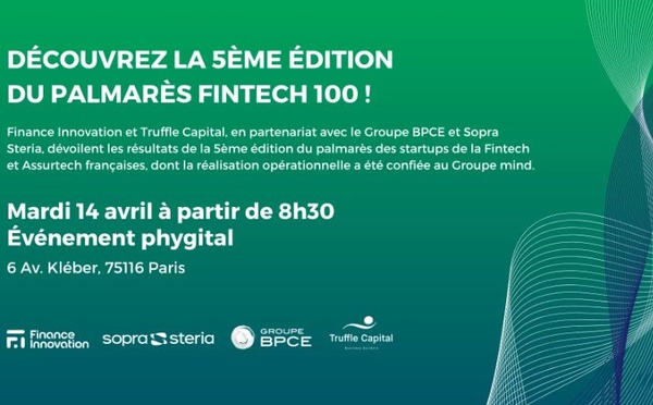 Découvrez la 5ème édition du Palmarès Fintech 100 !